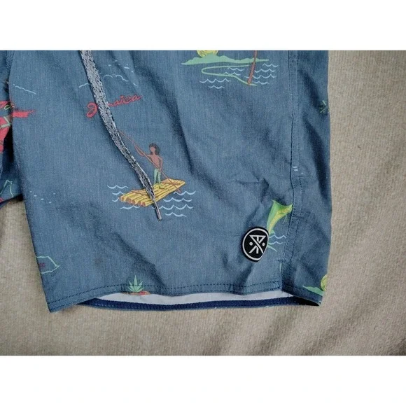 Roark Revival Chiller‎ Tourister Men's Navy Stretch Size 32 Board Shorts - Picture 2 of 7